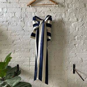 NWT J. Crew Satin/Silk Strapless Back Bow Tie Sash Blouse Size 2